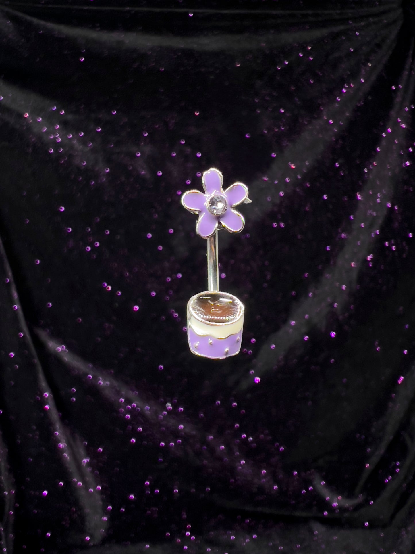 Flower Pot Belly Ring
