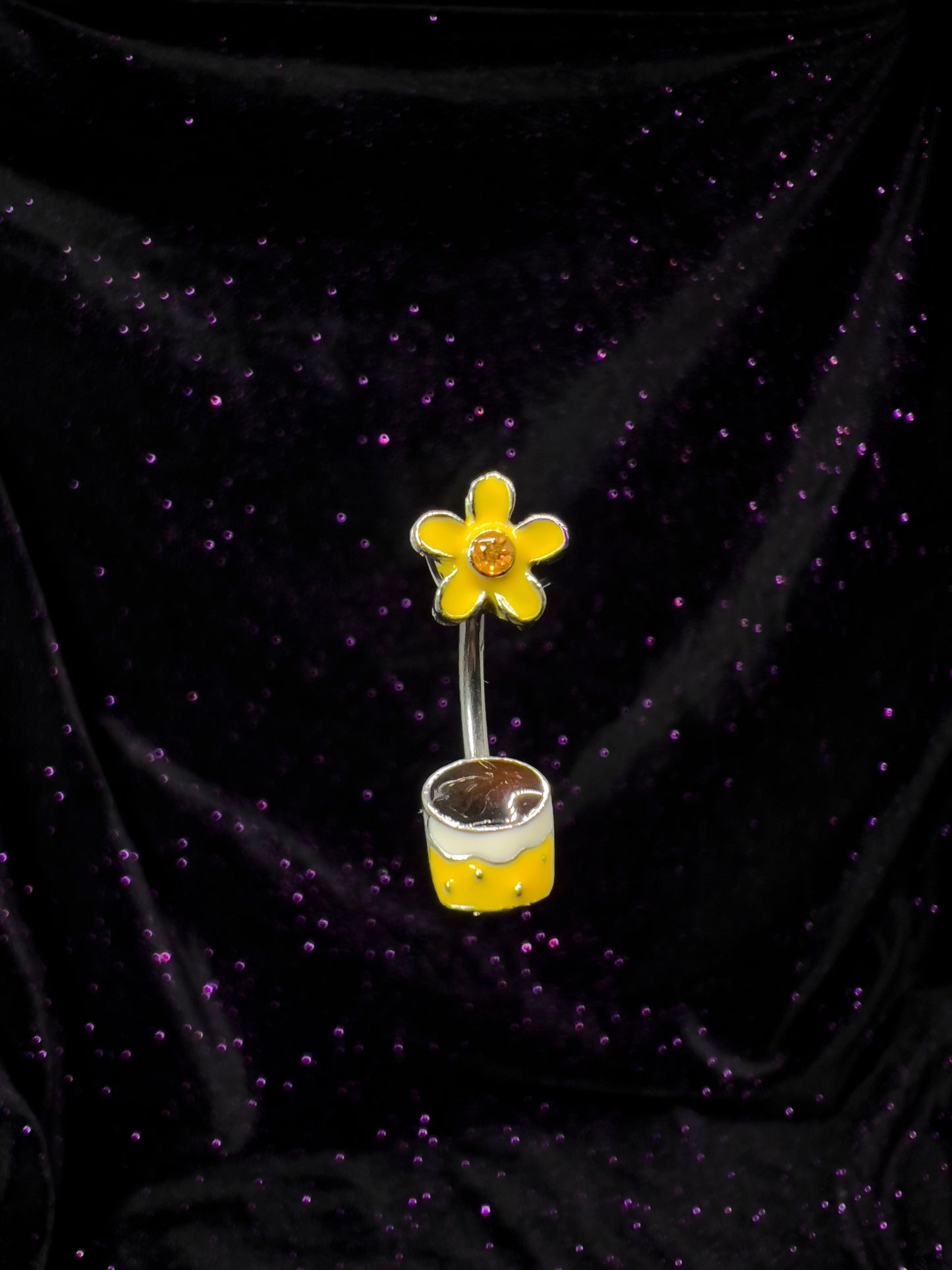 Flower Pot Belly Ring